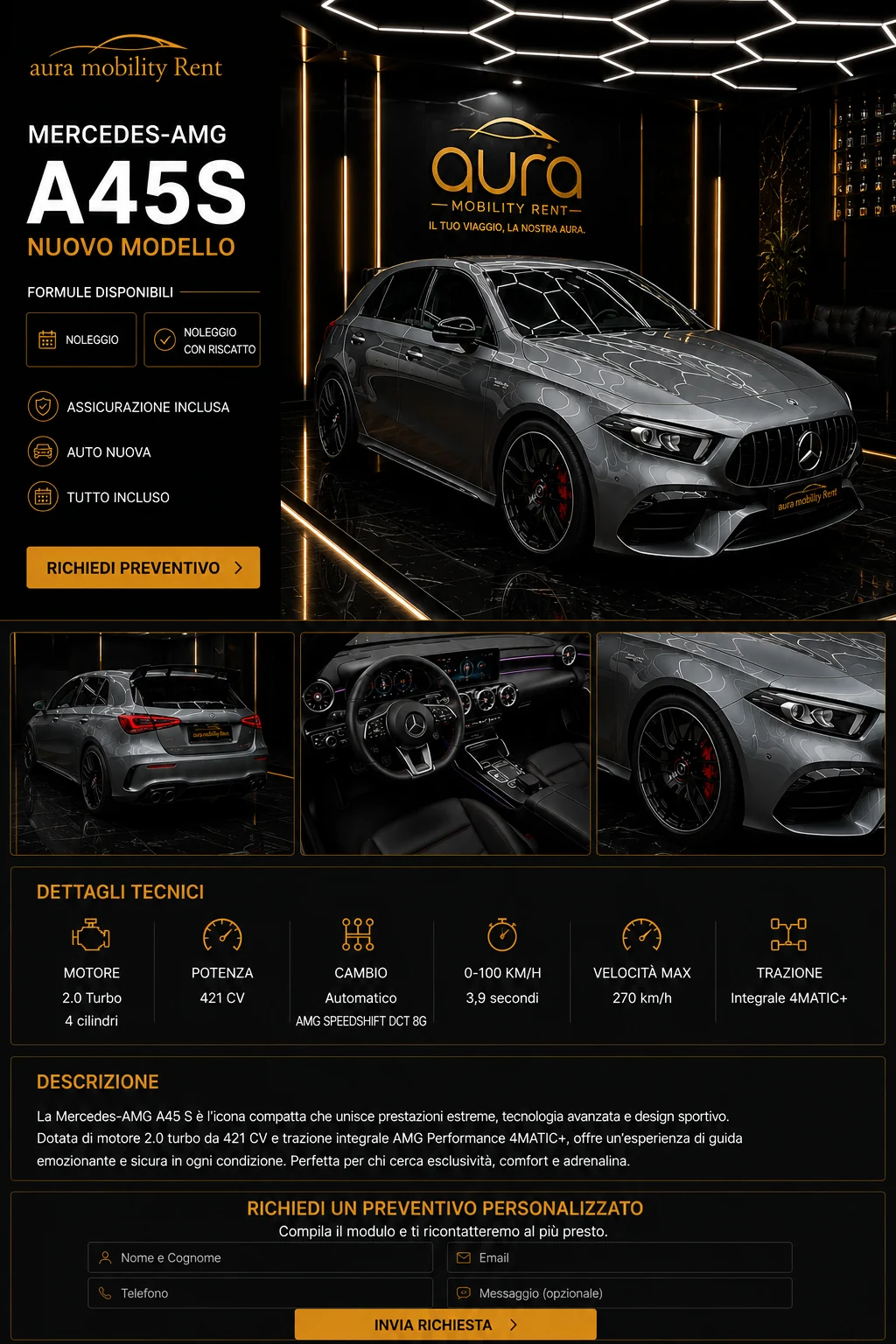 Mercedes-AMG A45 S Grigia